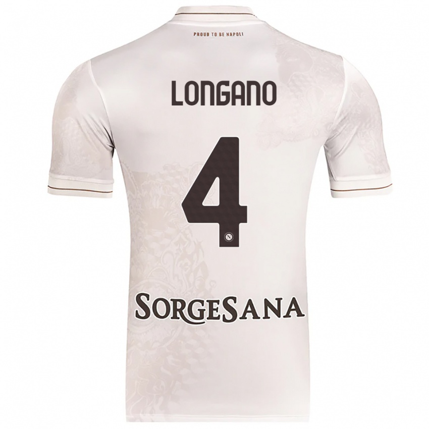 גברים Salvatore Longano #4 שמפניה חום הרחק ג'רזי 2025/26 חולצה קצרה