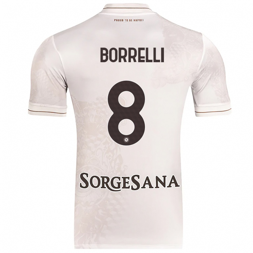 גברים Ciro Borrelli #8 שמפניה חום הרחק ג'רזי 2025/26 חולצה קצרה