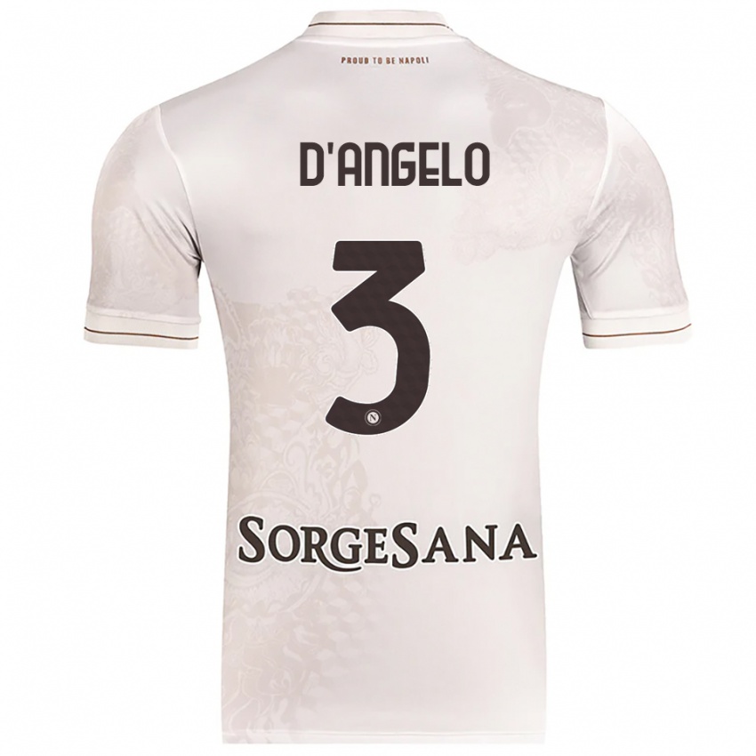 גברים Giuseppe D'angelo #3 שמפניה חום הרחק ג'רזי 2025/26 חולצה קצרה