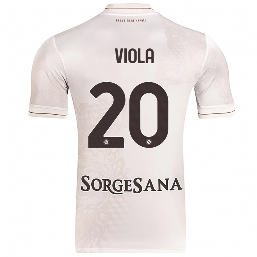 גברים Nicola Viola #20 שמפניה חום הרחק ג'רזי 2025/26 חולצה קצרה