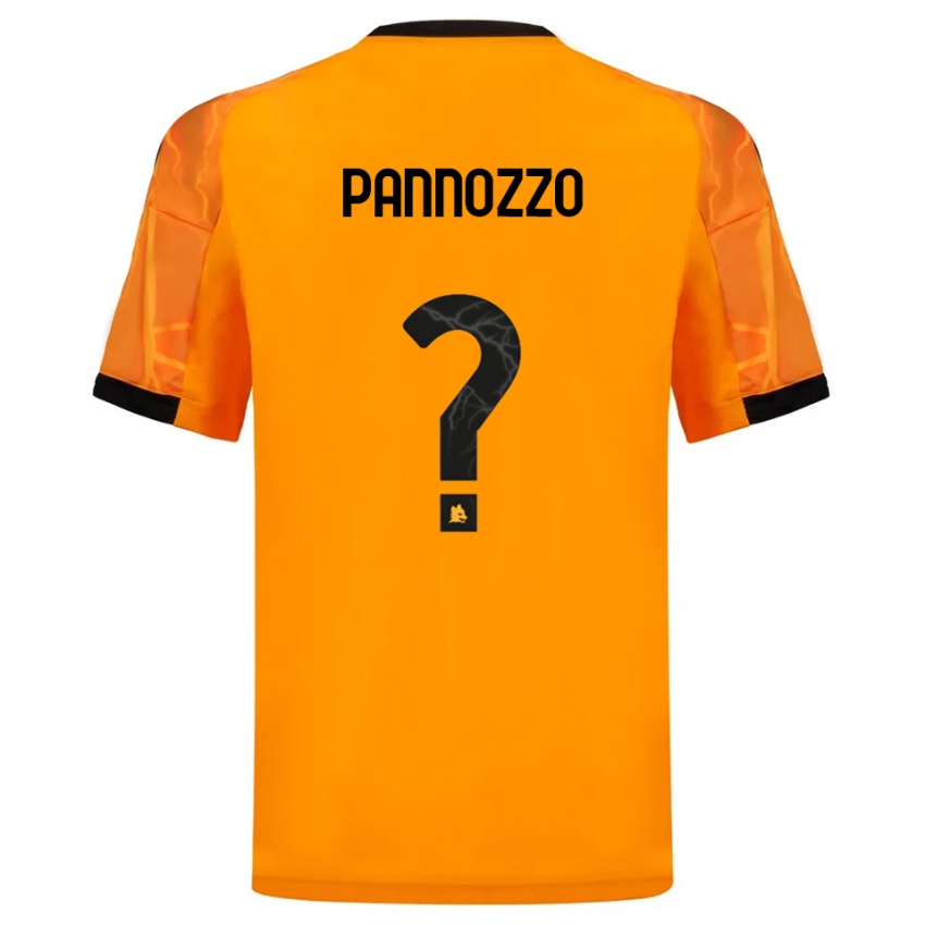 גברים Nicolò Pannozzo #0 כתום שחור הרחק ג'רזי 2025/26 חולצה קצרה