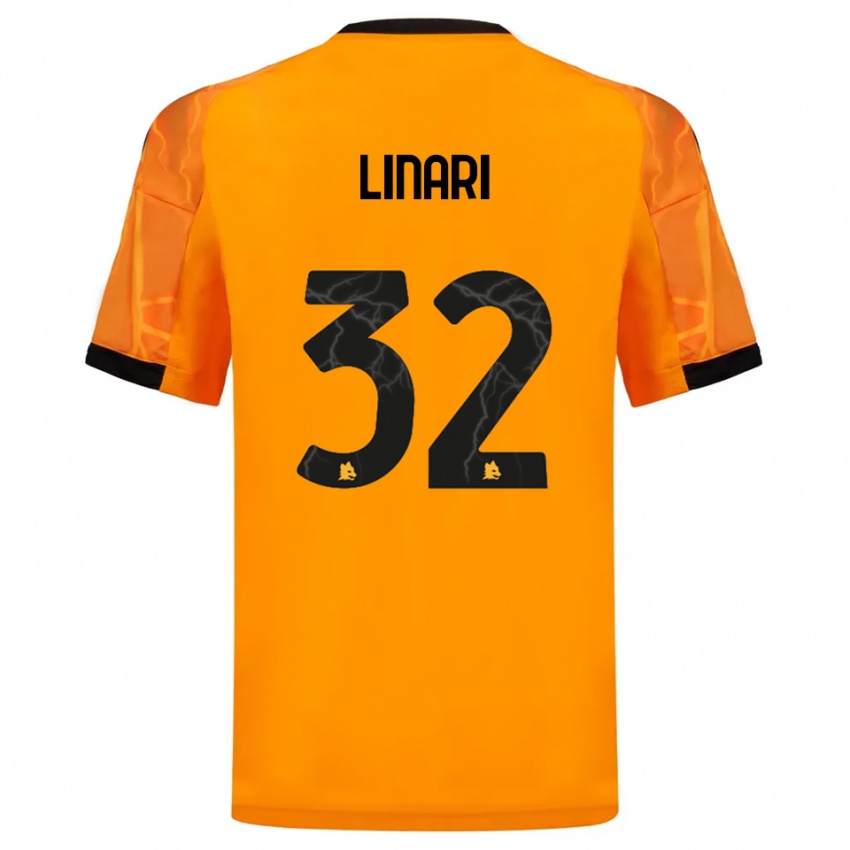 גברים אלנה לינרי #32 כתום שחור הרחק ג'רזי 2025/26 חולצה קצרה