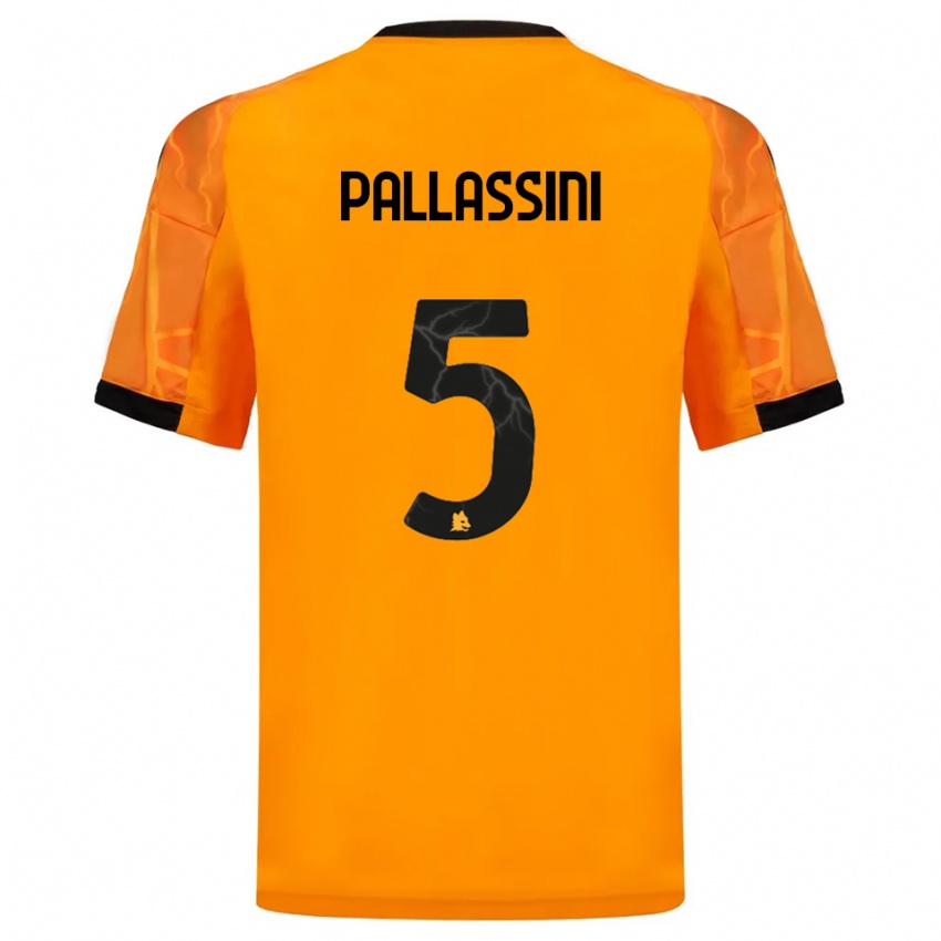 גברים Luca Pallassini #5 כתום שחור הרחק ג'רזי 2025/26 חולצה קצרה