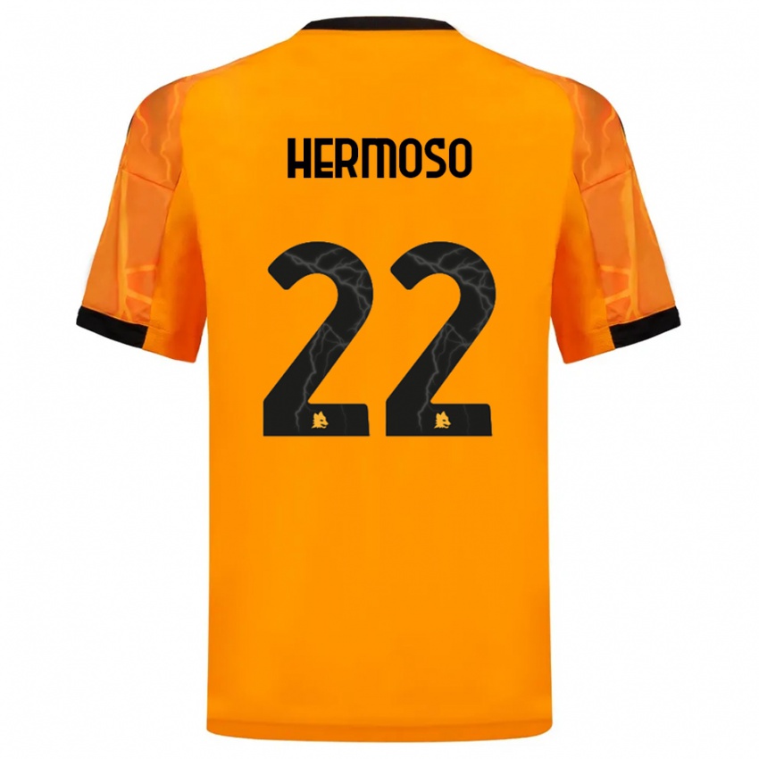 גברים מריו הרמוסו #22 כתום שחור הרחק ג'רזי 2025/26 חולצה קצרה