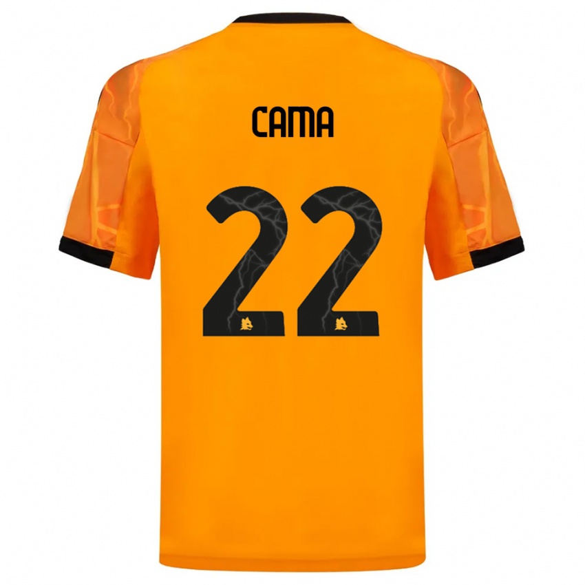 גברים כריסטיאן קאמה #22 כתום שחור הרחק ג'רזי 2025/26 חולצה קצרה