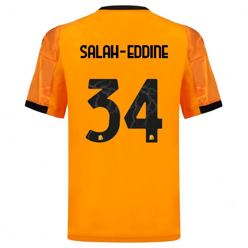 גברים Anass Salah-Eddine #34 כתום שחור הרחק ג'רזי 2025/26 חולצה קצרה