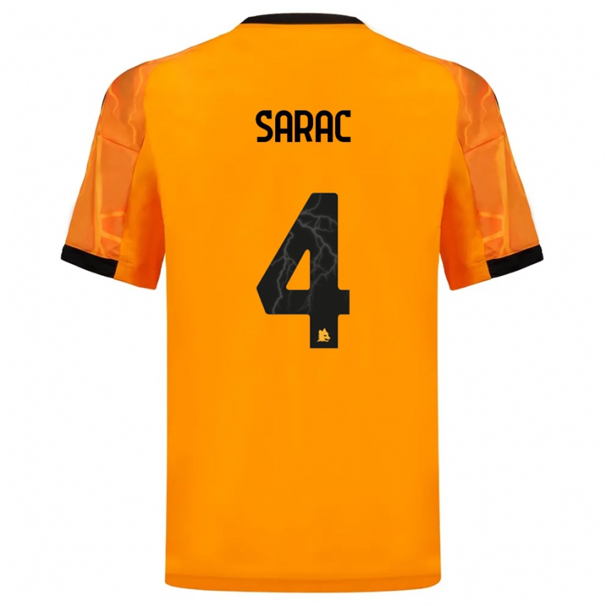 גברים פאבלה שראק #4 כתום שחור הרחק ג'רזי 2025/26 חולצה קצרה