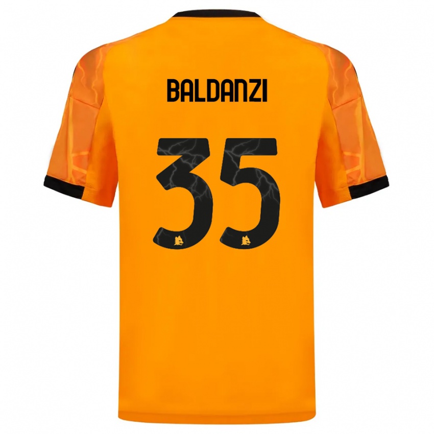 גברים תומאזו בלדנצי #35 כתום שחור הרחק ג'רזי 2025/26 חולצה קצרה