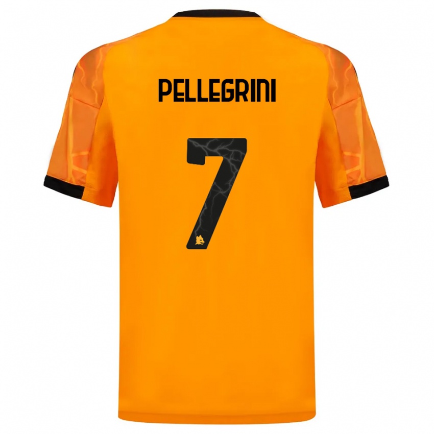 גברים לורנצו פלגריני #7 כתום שחור הרחק ג'רזי 2025/26 חולצה קצרה