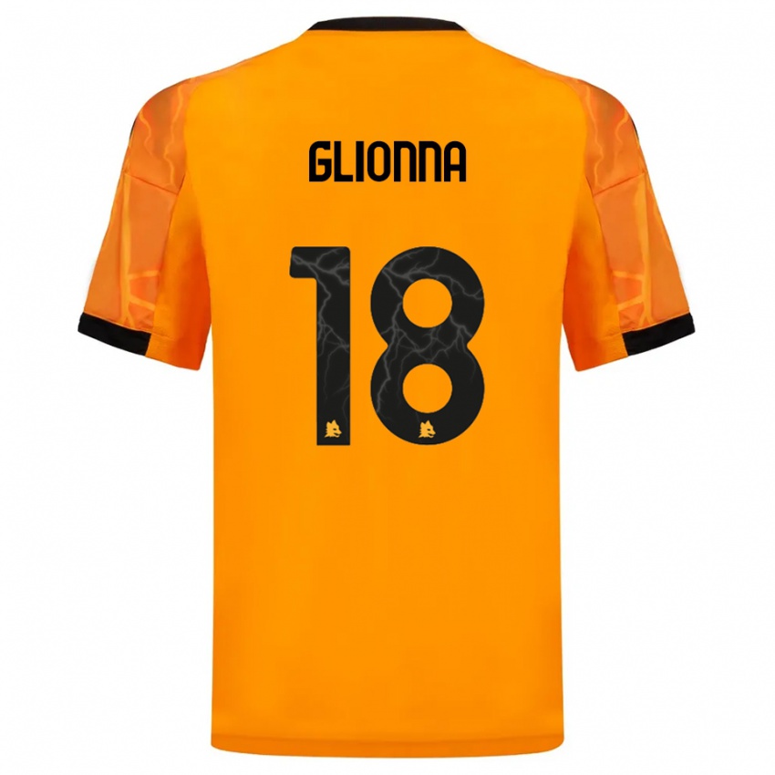 גברים Benedetta Glionna #18 כתום שחור הרחק ג'רזי 2025/26 חולצה קצרה