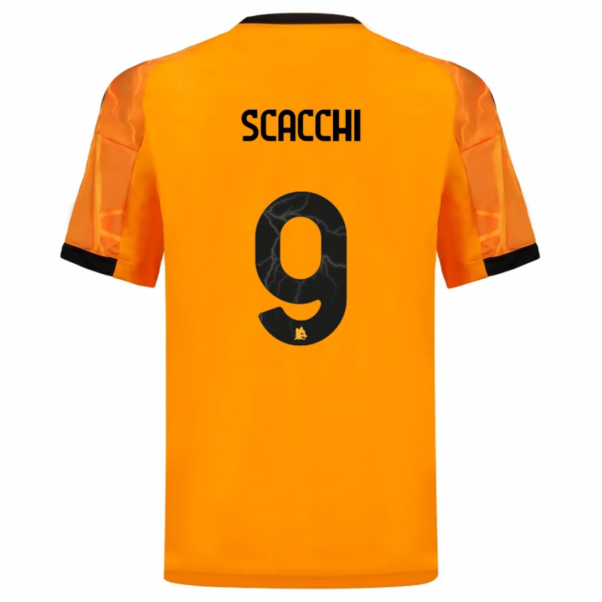 גברים Manuel Scacchi #9 כתום שחור הרחק ג'רזי 2025/26 חולצה קצרה