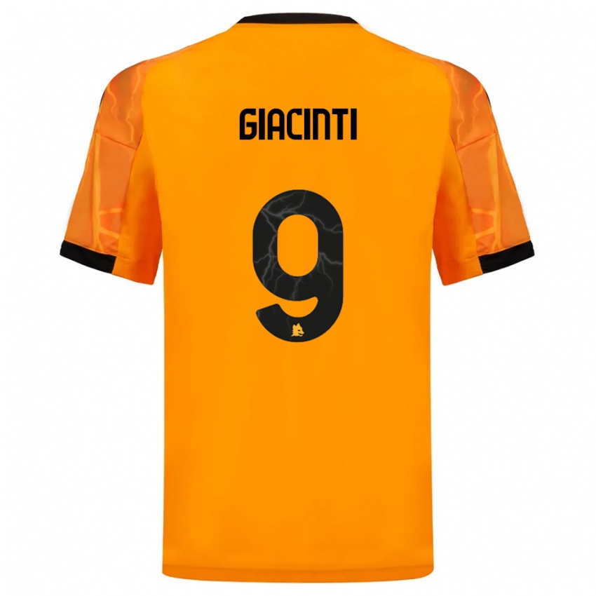 גברים ולנטינה ג'אצ'ינטי #9 כתום שחור הרחק ג'רזי 2025/26 חולצה קצרה