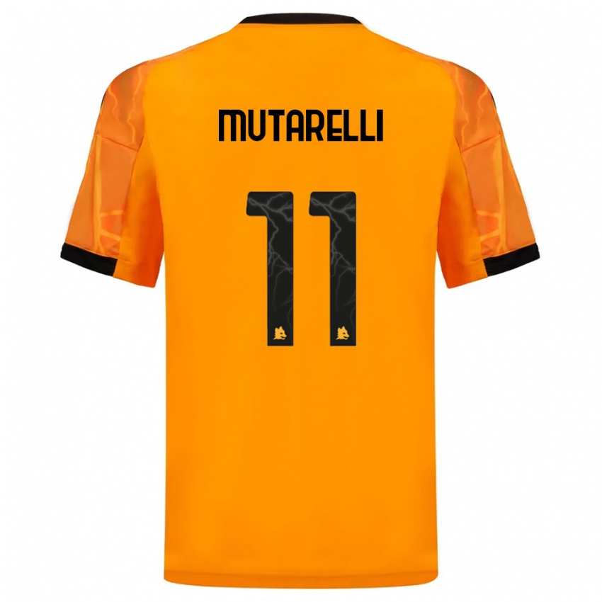 גברים Matteo Mutarelli #11 כתום שחור הרחק ג'רזי 2025/26 חולצה קצרה