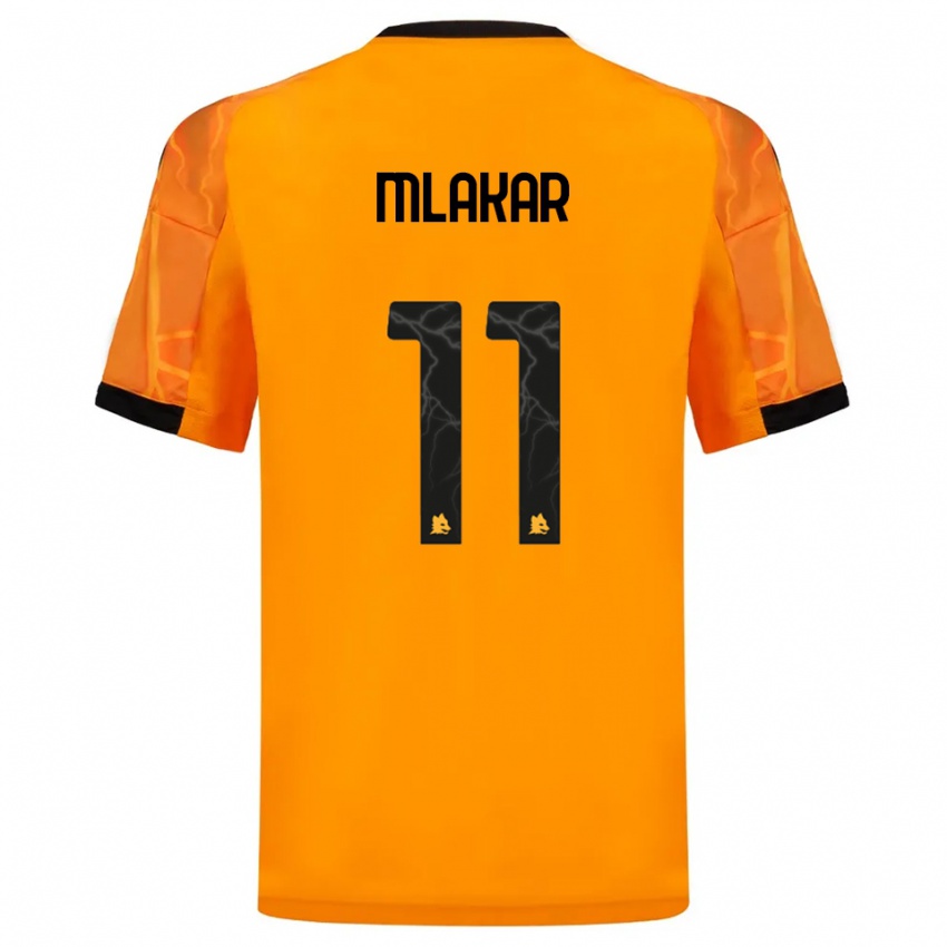 גברים לוקה מלאקאר #11 כתום שחור הרחק ג'רזי 2025/26 חולצה קצרה