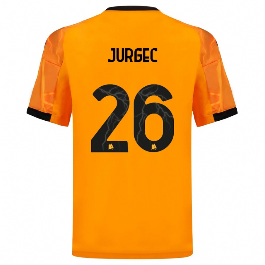 גברים Jan Jurgec #26 כתום שחור הרחק ג'רזי 2025/26 חולצה קצרה