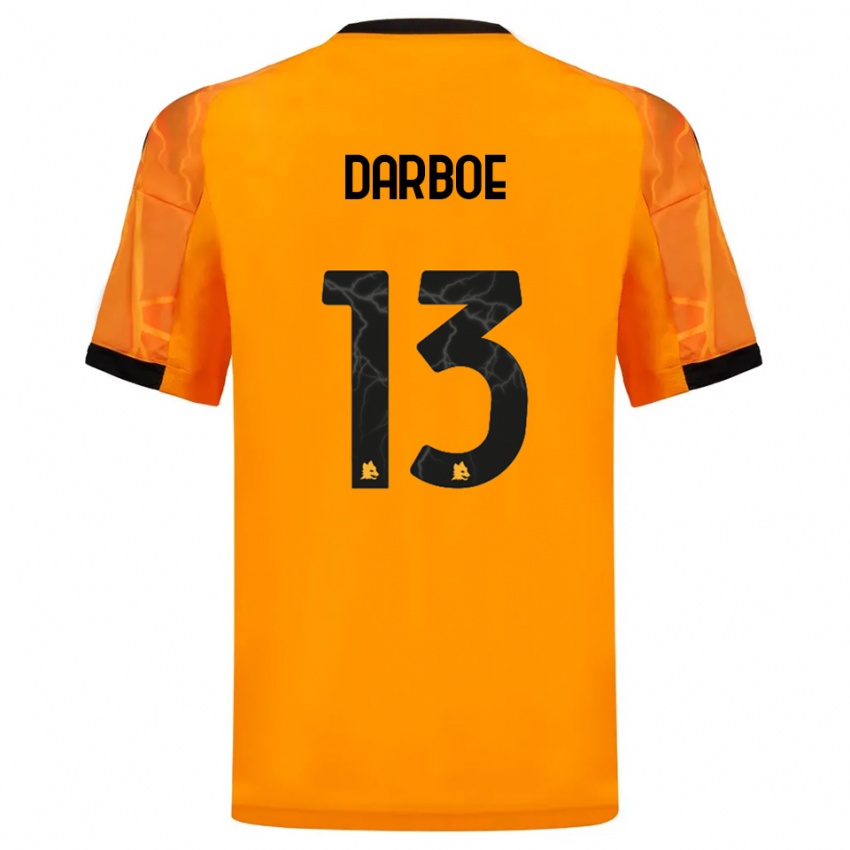 גברים Balagie Darboe #13 כתום שחור הרחק ג'רזי 2025/26 חולצה קצרה