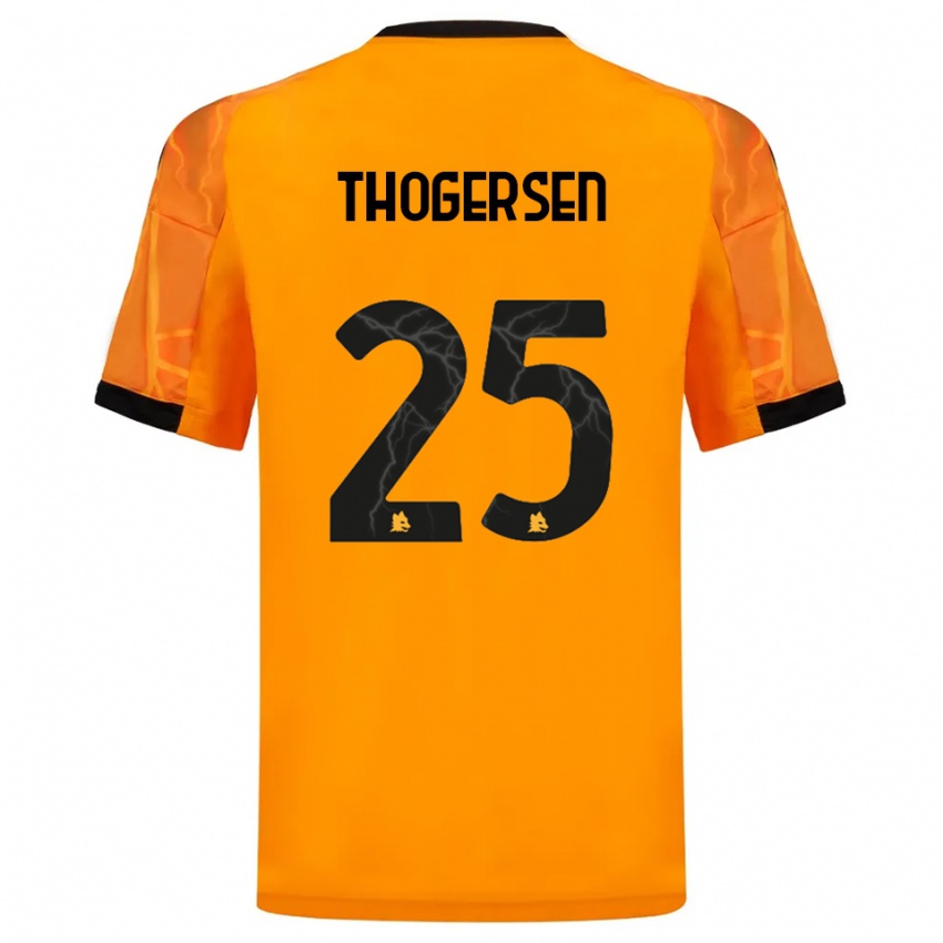 גברים פרדריקה ת'וגרסן #25 כתום שחור הרחק ג'רזי 2025/26 חולצה קצרה