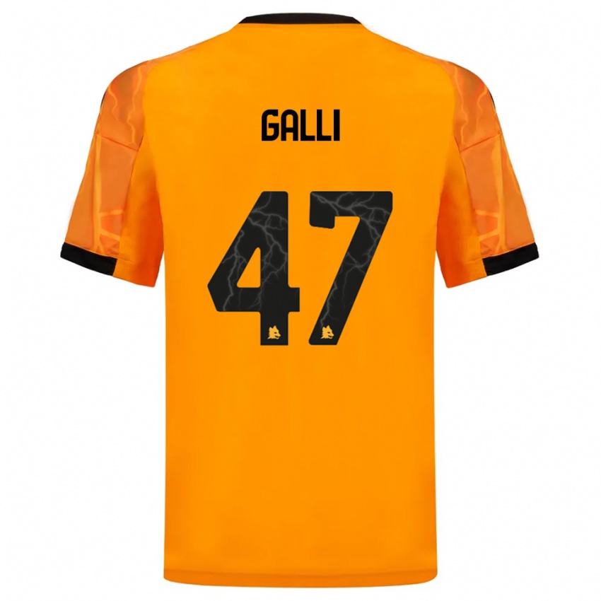 גברים Giulia Galli #47 כתום שחור הרחק ג'רזי 2025/26 חולצה קצרה