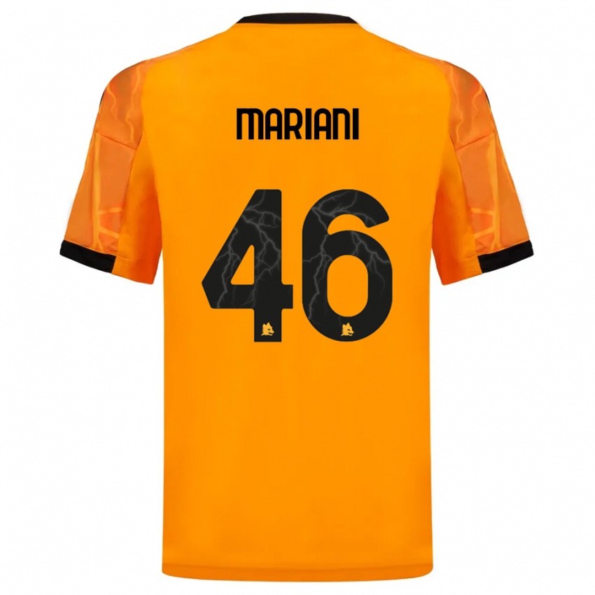 גברים Christian Mariani #46 כתום שחור הרחק ג'רזי 2025/26 חולצה קצרה