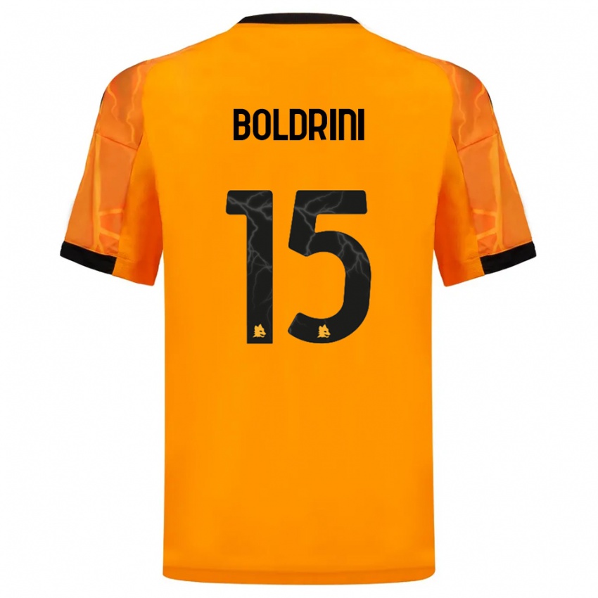 גברים מתיה בולדריני #15 כתום שחור הרחק ג'רזי 2025/26 חולצה קצרה