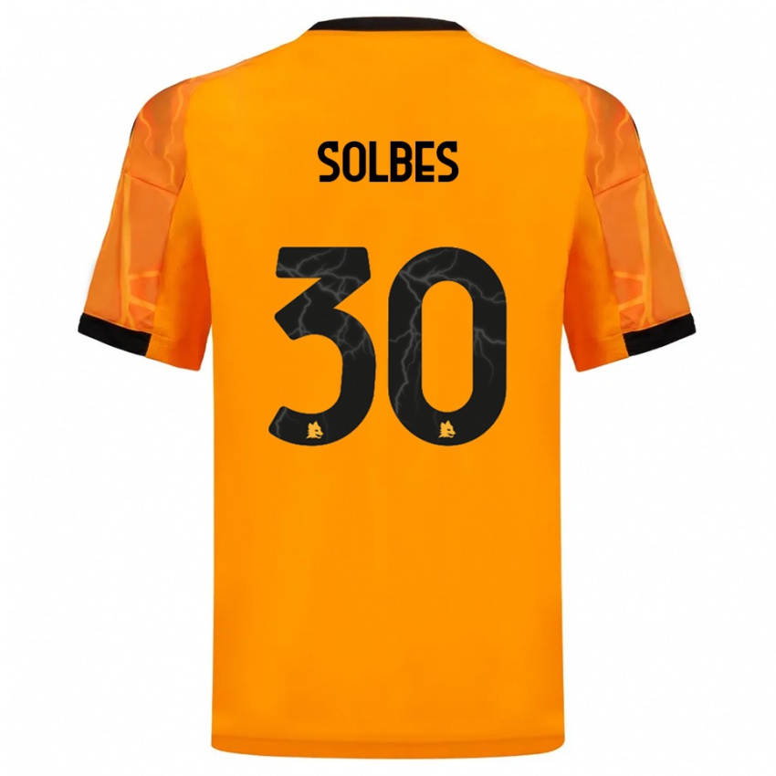 גברים ריקרדו סולבס #30 כתום שחור הרחק ג'רזי 2025/26 חולצה קצרה