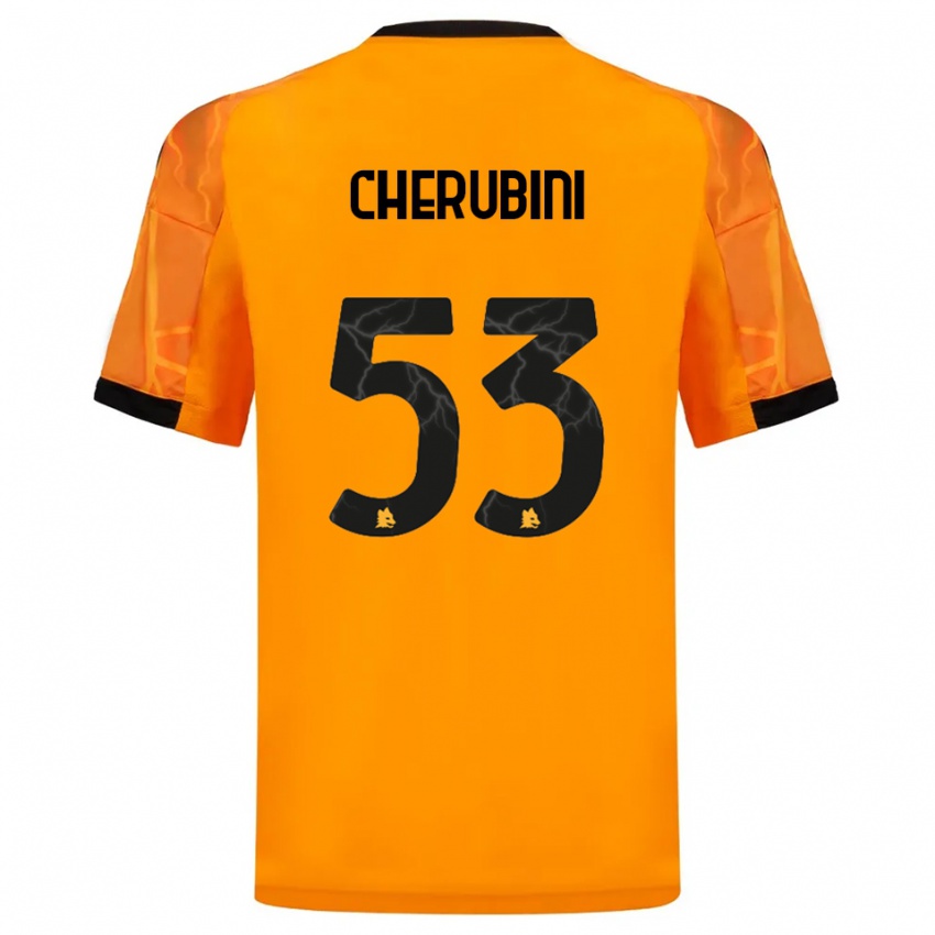 גברים Martina Cherubini #53 כתום שחור הרחק ג'רזי 2025/26 חולצה קצרה