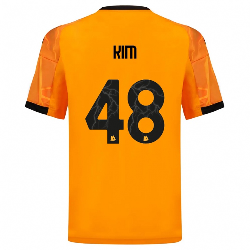 גברים קים שין-ג'י #48 כתום שחור הרחק ג'רזי 2025/26 חולצה קצרה