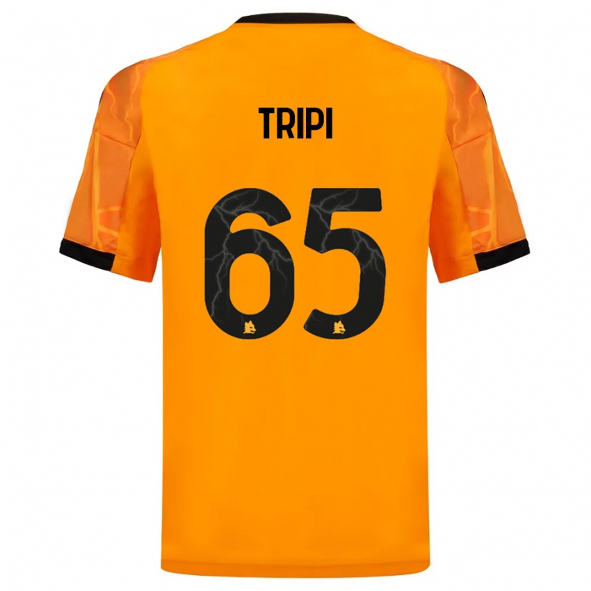 גברים Filippo Tripi #65 כתום שחור הרחק ג'רזי 2025/26 חולצה קצרה