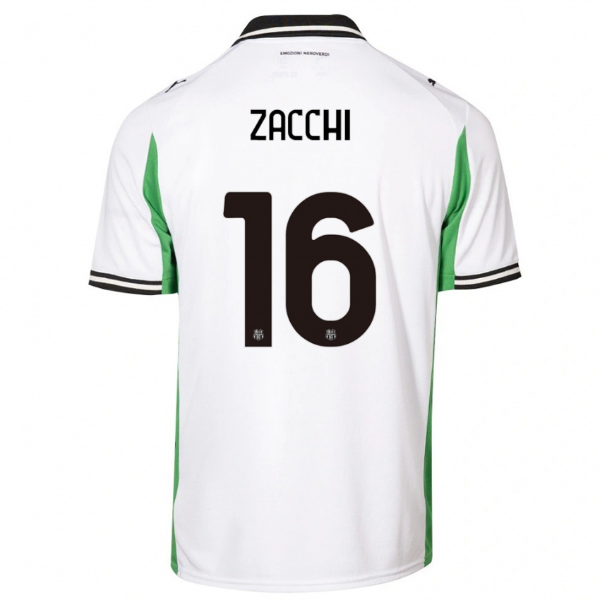 גברים ג'ואלה זאקי #16 לבן ירוק שחור הרחק ג'רזי 2025/26 חולצה קצרה