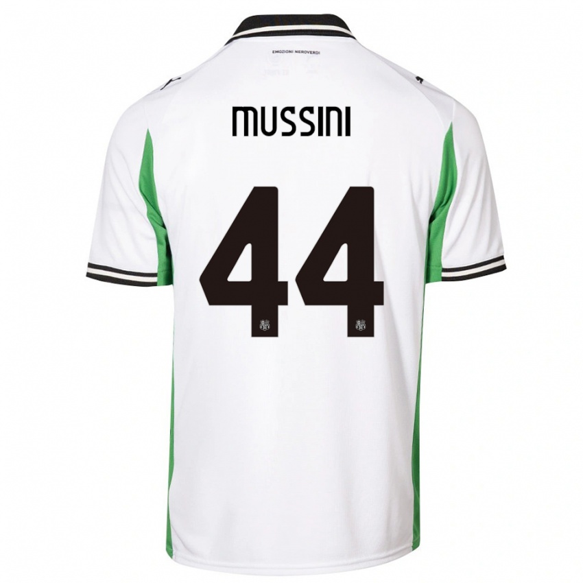 גברים Andrea Mussini #44 לבן ירוק שחור הרחק ג'רזי 2025/26 חולצה קצרה