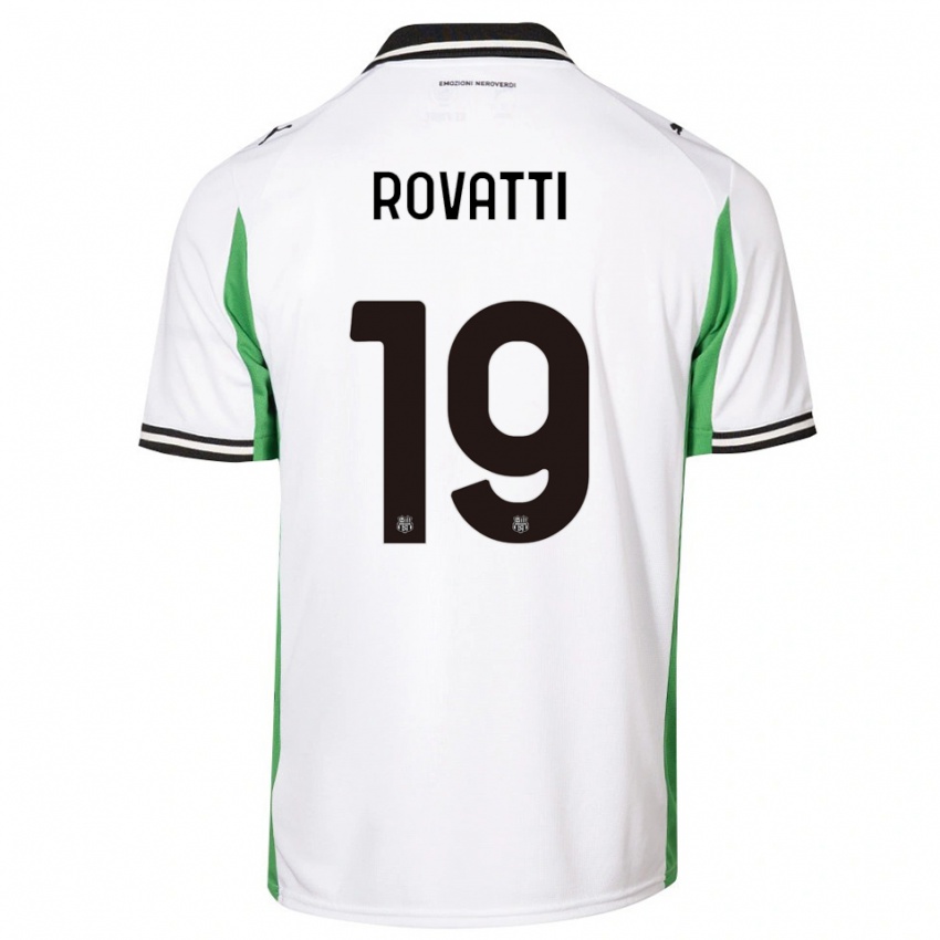 גברים Matteo Rovatti #19 לבן ירוק שחור הרחק ג'רזי 2025/26 חולצה קצרה