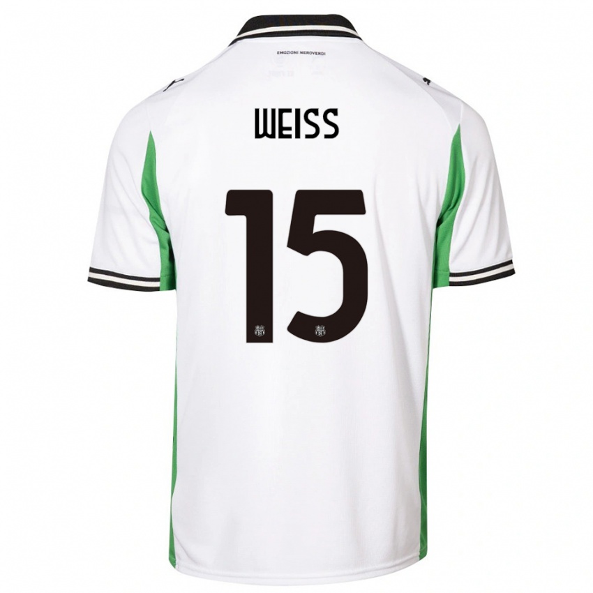 גברים David Weiss #15 לבן ירוק שחור הרחק ג'רזי 2025/26 חולצה קצרה