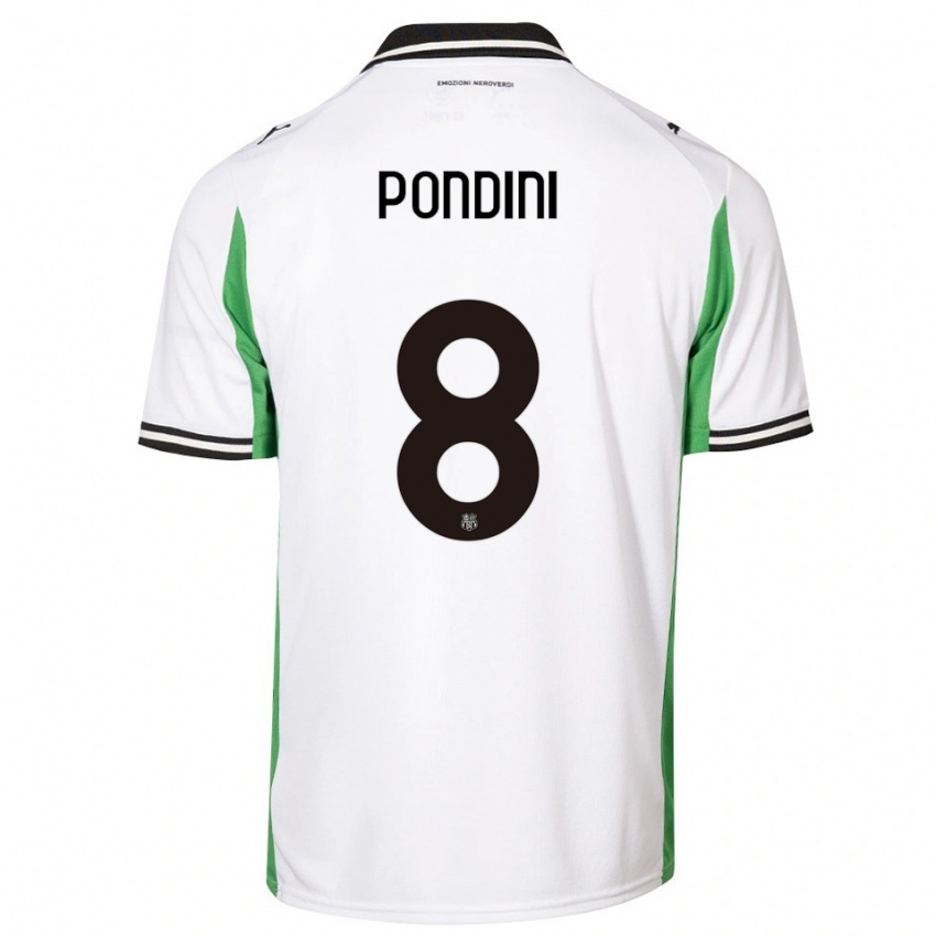 גברים Giada Pondini #8 לבן ירוק שחור הרחק ג'רזי 2025/26 חולצה קצרה