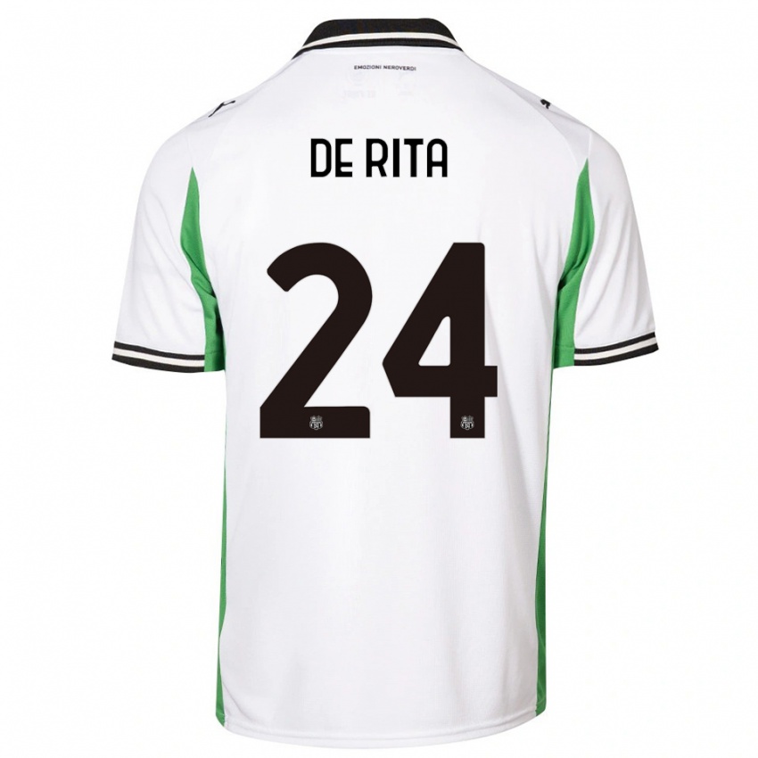 גברים אורורה דה ריטה #24 לבן ירוק שחור הרחק ג'רזי 2025/26 חולצה קצרה