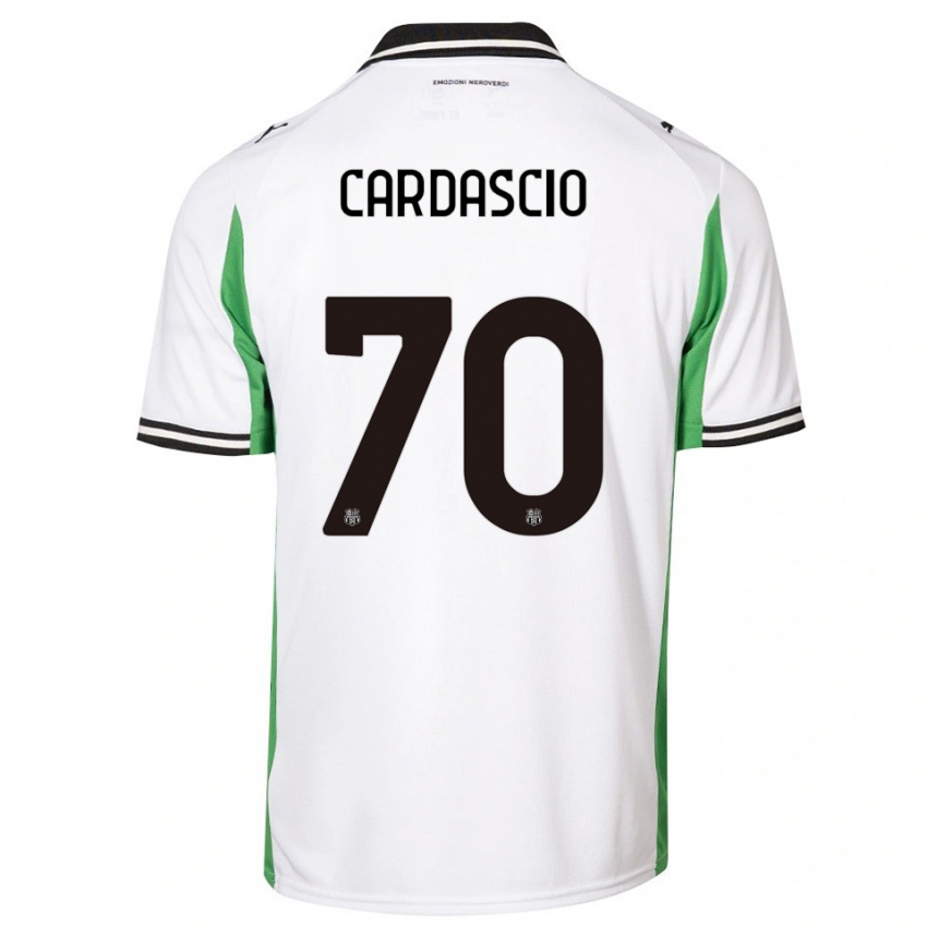 גברים Alessandro Cardascio #70 לבן ירוק שחור הרחק ג'רזי 2025/26 חולצה קצרה