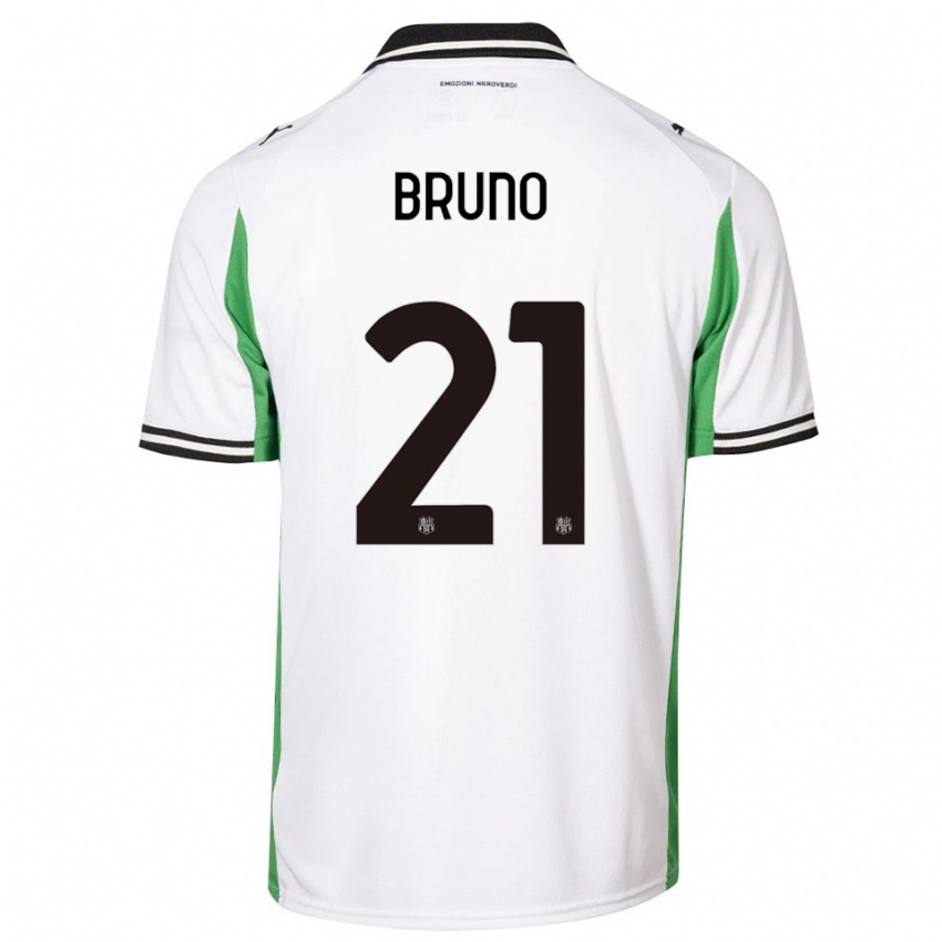 גברים Kevin Bruno #21 לבן ירוק שחור הרחק ג'רזי 2025/26 חולצה קצרה