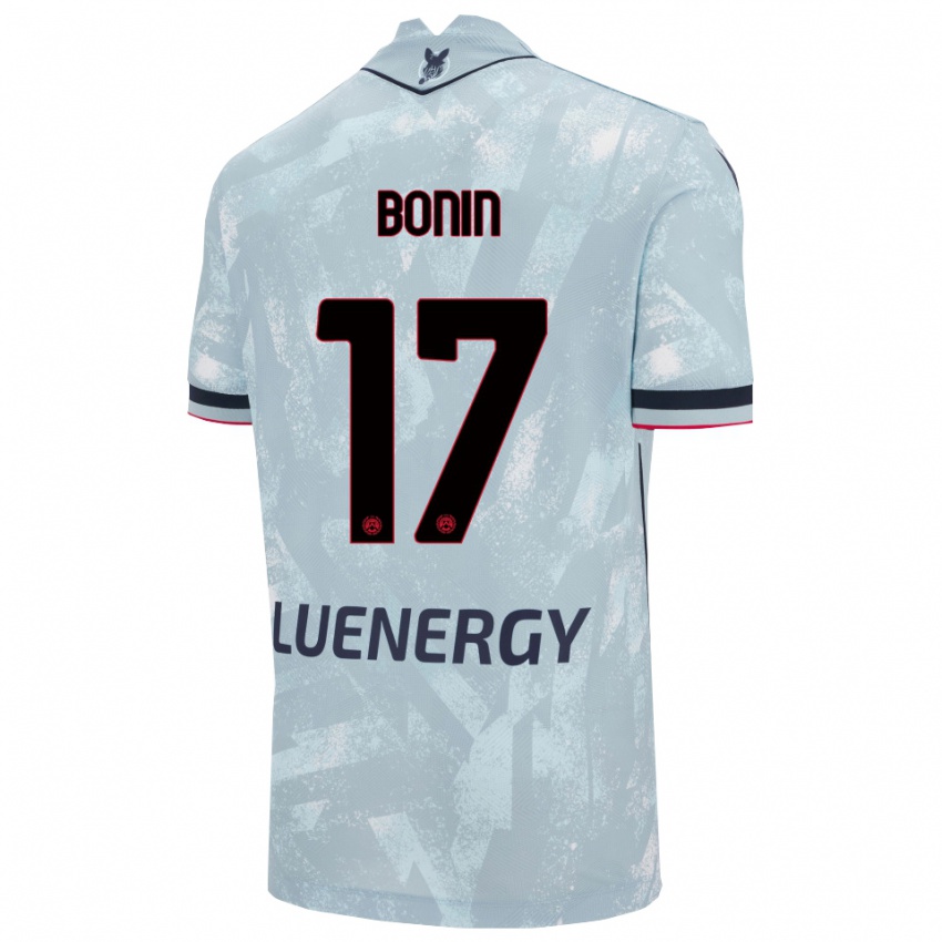 גברים Luca Bonin #17 תכלת שחור הרחק ג'רזי 2025/26 חולצה קצרה