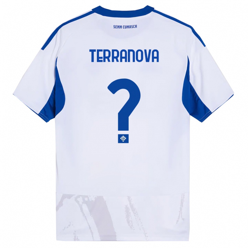 גברים Mattia Terranova #0 לבן כחול הרחק ג'רזי 2025/26 חולצה קצרה