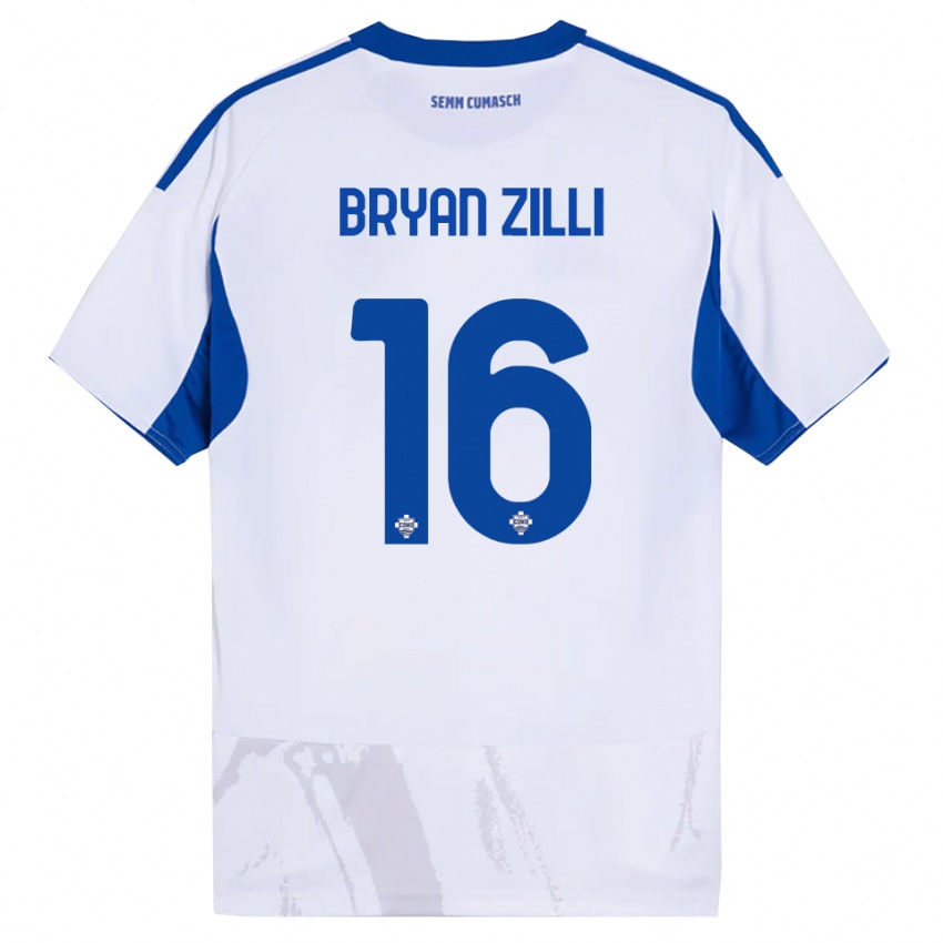 גברים Rocco Bryan Zilli #16 לבן כחול הרחק ג'רזי 2025/26 חולצה קצרה