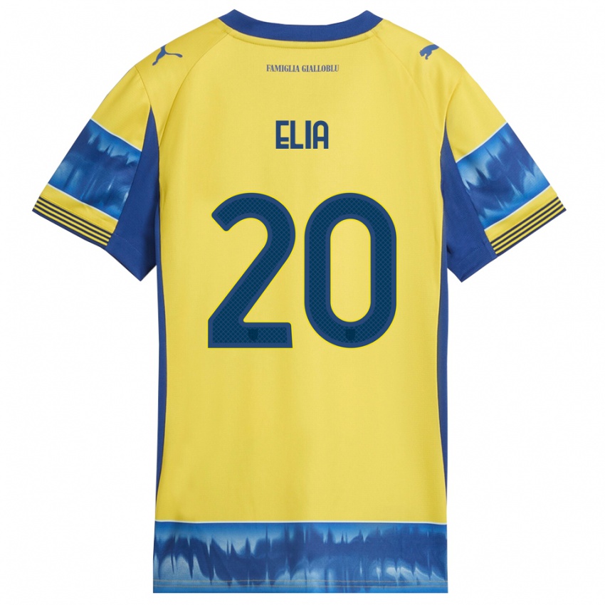 גברים Alessandro Elia #20 צהוב כחול הרחק ג'רזי 2025/26 חולצה קצרה