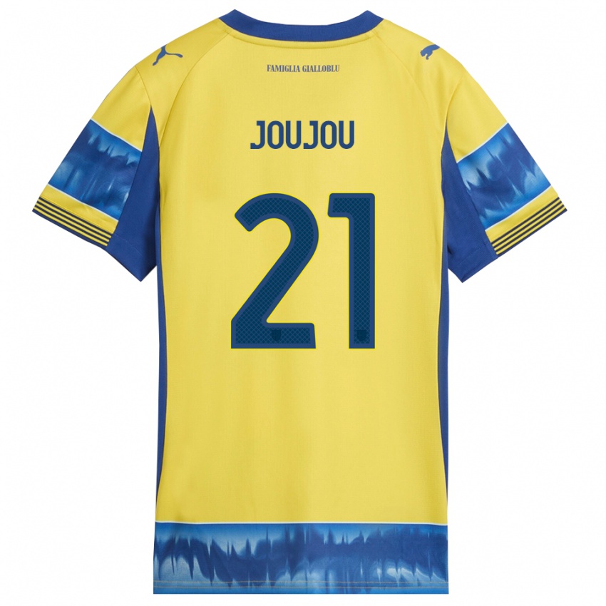 גברים Antoine Joujou #21 צהוב כחול הרחק ג'רזי 2025/26 חולצה קצרה