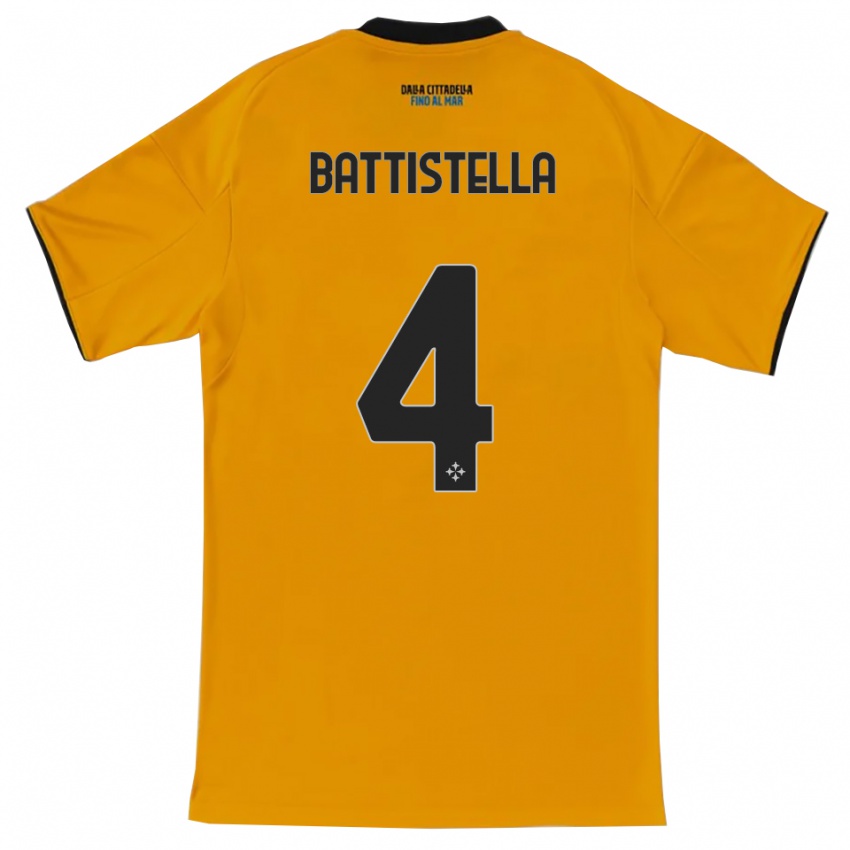 גברים Daniel Battistella #4 כתום כחול הרחק ג'רזי 2025/26 חולצה קצרה