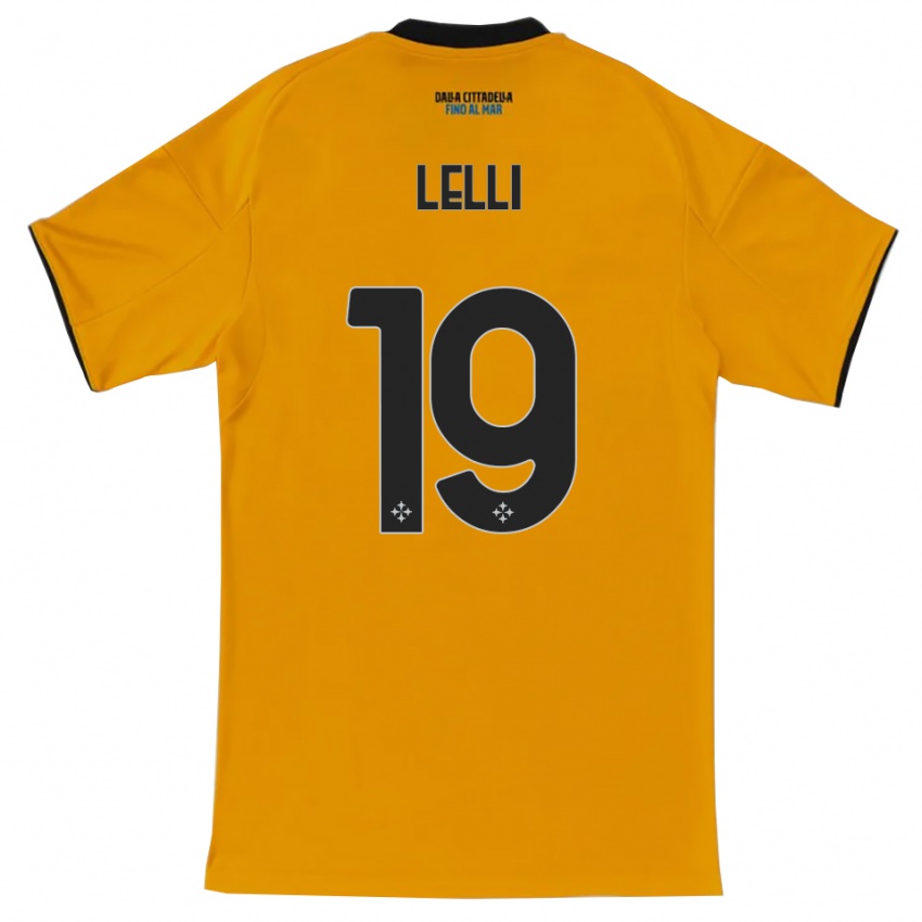גברים Roberto Lelli #19 כתום כחול הרחק ג'רזי 2025/26 חולצה קצרה
