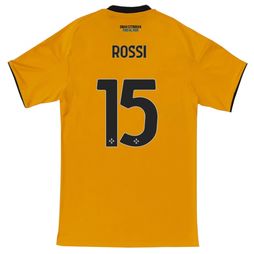 גברים Jacopo Rossi #15 כתום כחול הרחק ג'רזי 2025/26 חולצה קצרה