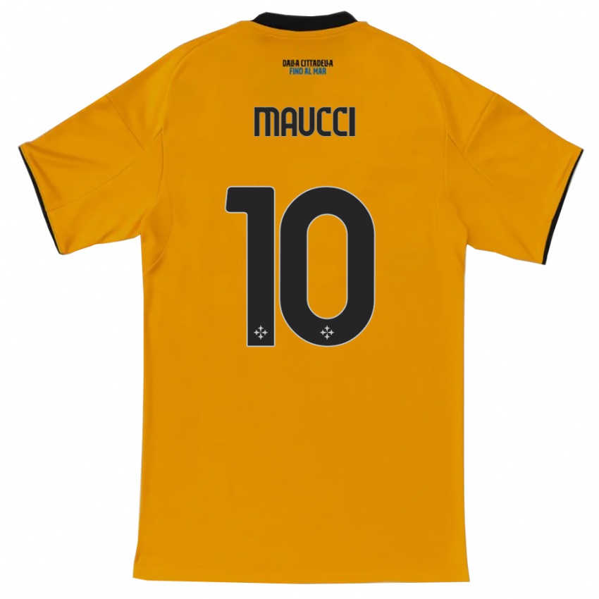 גברים Giacomo Maucci #10 כתום כחול הרחק ג'רזי 2025/26 חולצה קצרה