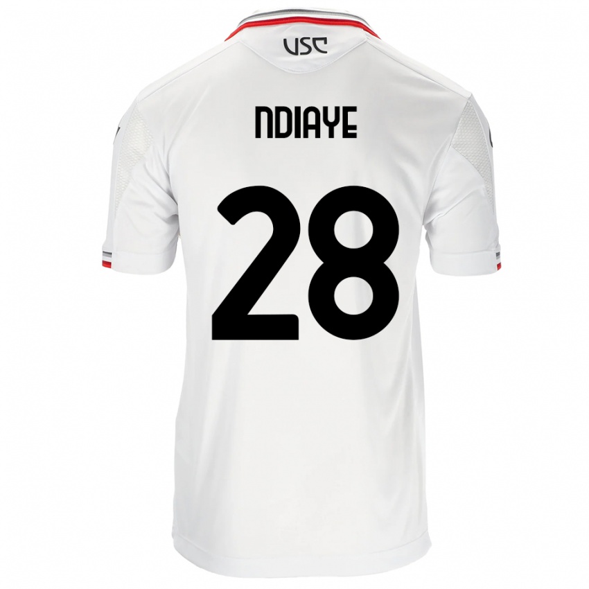 גברים Maissa Ndiaye #28 לבן אדום הרחק ג'רזי 2025/26 חולצה קצרה
