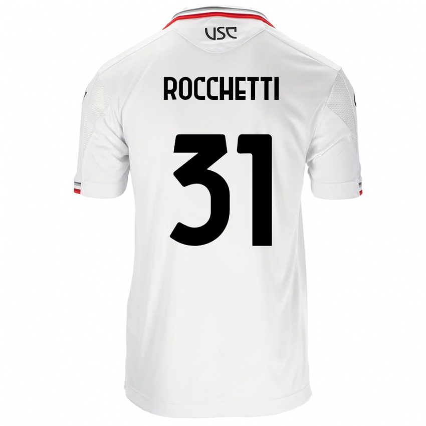 גברים Yuri Rocchetti #31 לבן אדום הרחק ג'רזי 2025/26 חולצה קצרה