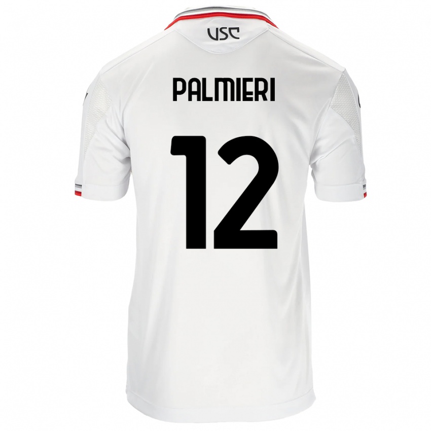 גברים Cristian Palmieri #12 לבן אדום הרחק ג'רזי 2025/26 חולצה קצרה