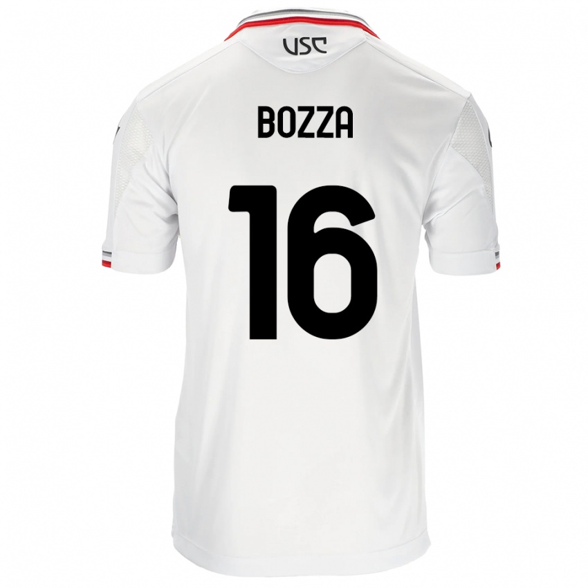 גברים Mattia Bozza #16 לבן אדום הרחק ג'רזי 2025/26 חולצה קצרה
