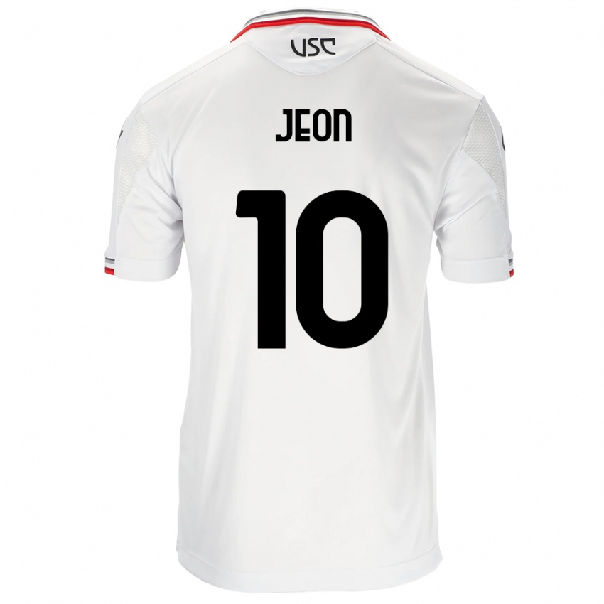 גברים Joseph Jeon #10 לבן אדום הרחק ג'רזי 2025/26 חולצה קצרה